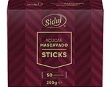Açúcar Sidul Mascavado Sticks 50un