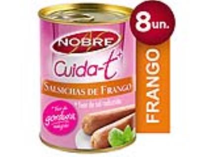 Salsichas Frango Nobre Cuida-t+ Lata 350(160)g