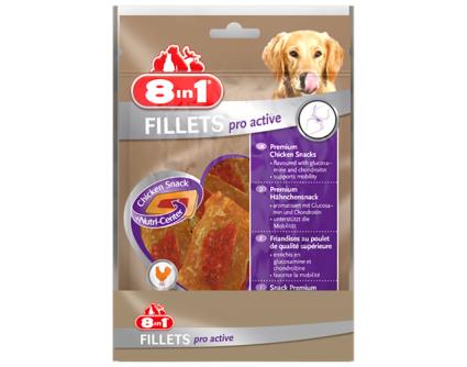 Snacks Para Cão 8in1 Fillets Pro Active 80g