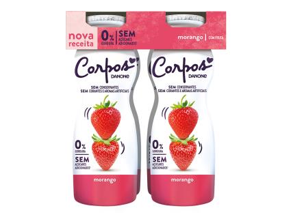 Iogurte Corpos Danone Magro Líquido Morango 4x155g