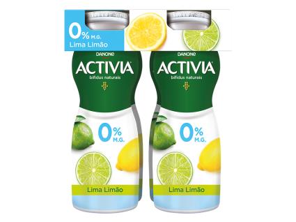 Bifidus Danone Activia Líquido Lima E Limão 0% 4x155g