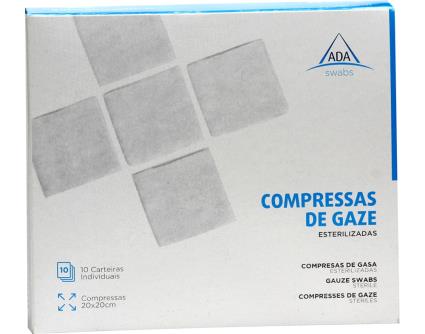 Compressa Ada Gaze Esterilizada 20x20 10un