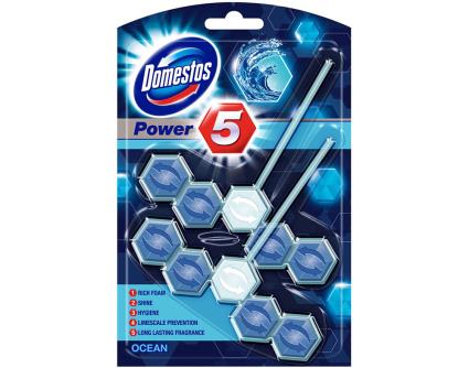 Bloco Domestos Sanitário Power 5 Duo Pack Ocean 110g
