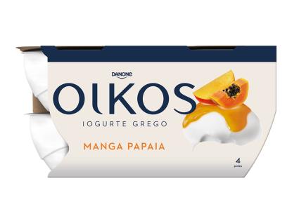 Iogurte Oikos Danone Grego Manga E Papaia 4x110g