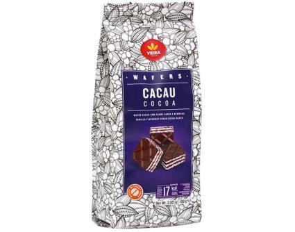 Wafers Vieira De Castro Cacau Com Baunilha Cubos 100g