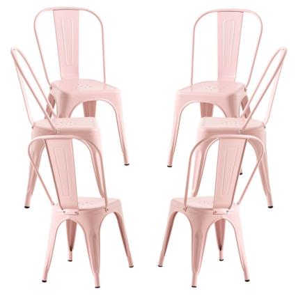 Presentes Miguel - Pack 6 Cadeiras Torix - Algodão Doce Rosa