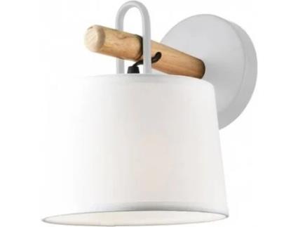 Candeeiro de Parede AJP ILUMINACIÓN Arolas (Branco - Metal, Tecido - 22x17 cm)