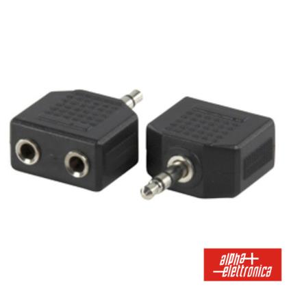 Ficha Adaptadora Jack 3.5mm Macho St / 2 Jack 3.5mm Fêmea St