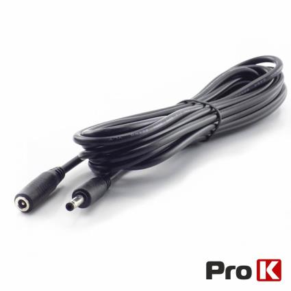 Cabo Alimentação DC Macho / Fêmea 5.5x2.5mm 3M 