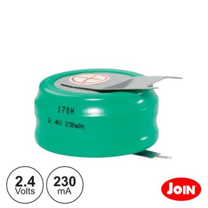 Bateria Ni-Mh 2.4v 230ma Com Patilhas 
