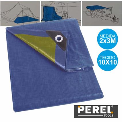 Toldo À Prova De Água Azul/Caqui 2x3m Perel