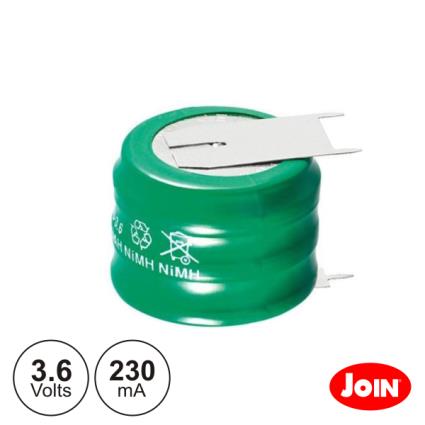 Bateria Ni-Mh 3.6v 230ma C/ Patilhas 