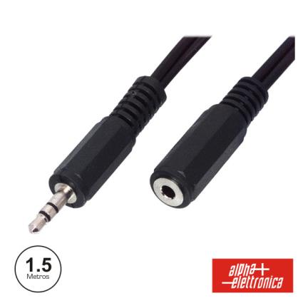 Cabo Jack 3.5mm Macho / Jack 3.5mm Fêmea 1.5m St