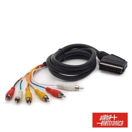 Cabo Scart Macho / 6 Rca Macho 1.5m