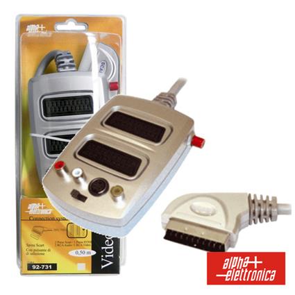 Distribuidor Comutador Scart /2x Scart/3x Rca/Svhs 0,5 Mts