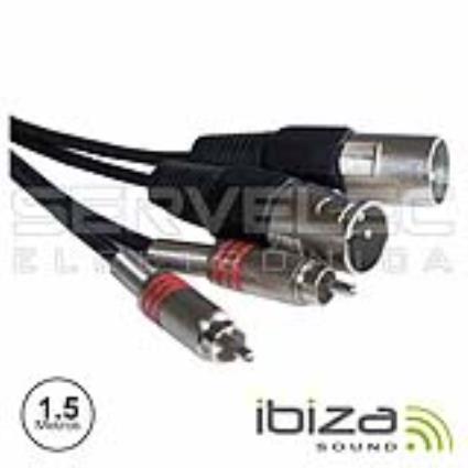 Cabo 2 Xlr 3p Macho / 2 Rca Macho 1.5m 