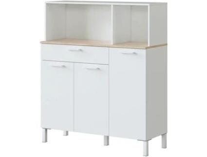 Armário HABITDESIGN Branco Artik – Canadian (Melamina, PVC - 108 x 126 x 40  cm)