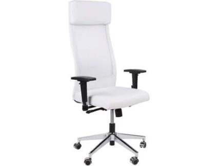 Cadeira de Escritório Operativa ABECEDARIO Airflow Branco (65 x 128 x 65 cm - Pele Sintética e Cromado)