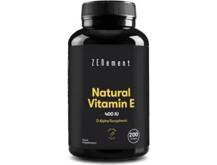 Suplemento Alimentar ZENEMENT Vitamina E - 400 IU natural (200 Softgels)