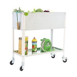 Horta urbana 120X60 BRANCO GALVANIZADO