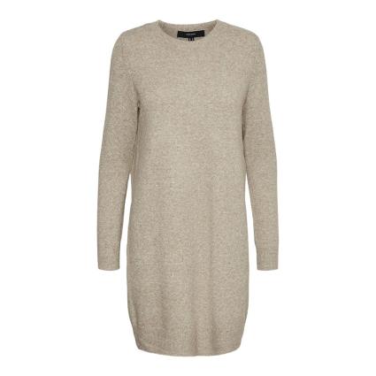 Vero Moda Doffy Long Sleeve O Neck Dress Castanho XL