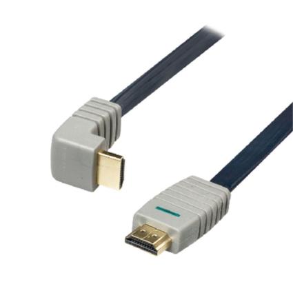 Cabo HDMI Dourado Macho / Macho 90º 4K 1m BANDRIDGE
