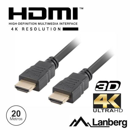 Cabo HDMI Dourado Macho / Macho 2.0 4K 20m 