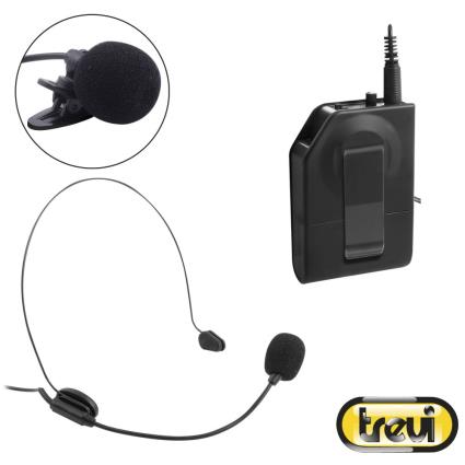 Microfone s/ Fios c/ Transmissor Preto 