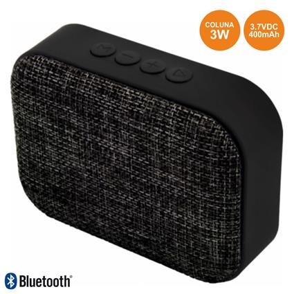 Coluna Bluetooth Portátil 3w Usb/Sd/Bat Preto