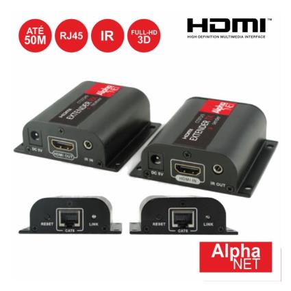 Receptor E Transmissor Hdmi Via Rj45 Cat6 50m 