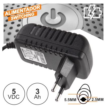 Alimentador Switching C/ Ficha Dc 5v 3a