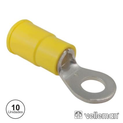 Terminal Redondo Isolado 5.3mm 10x Amarelo 