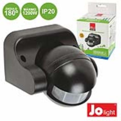 Detector De Movimentos Pir De Parede Preto 