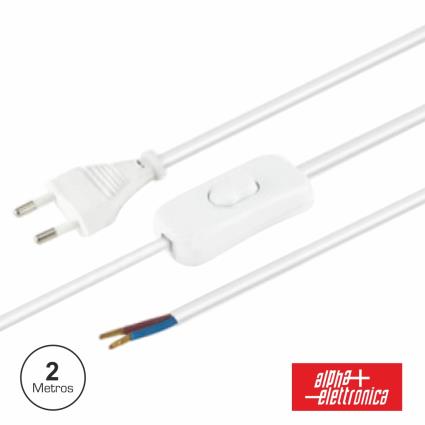 Cabo De Alimentação C/ Interruptor 2m Branco