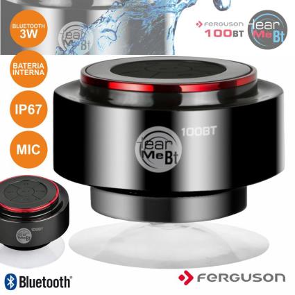 Coluna Bluetooth Portátil C/ Ventosa 3w Preto Ip67 