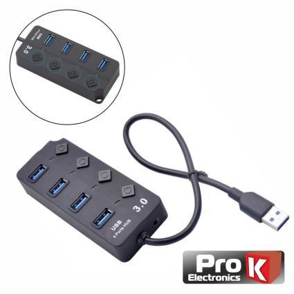 Hub USB 3.0 C/ 4 Portas USB 3.0 PROK