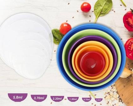 Recipientes de Plástico con tapa 12 pzs