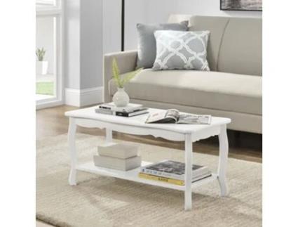 Mesa de Centro [EN.CASA] Pearl  (Branco - Folheado de MDF - 87,5 x 40 x 42 cm)