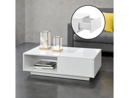 Mesa de Centro [EN.CASA] Biskra  (Branco - Cartão revestido com melamina - 95 x 55 x 31 cm)