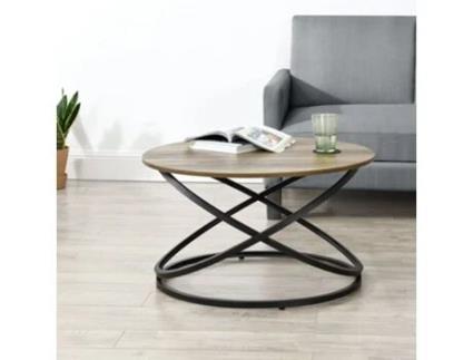 Mesa de Centro [EN.CASA] Dunedin  (Castanho - Placa de aglomerado - 46 x 79 x 79 cm)