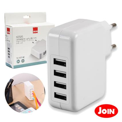 Alimentador Universal Usb C/4 Saidas 5v 4.9a 