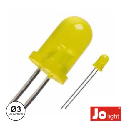 Led 3mm Amarelo Difuso Intermitente 