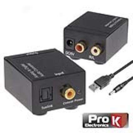 Conversor Audio Toslink-Rca 