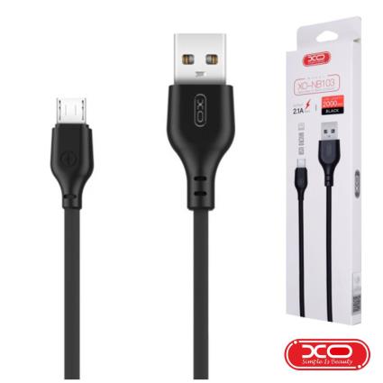 Cabo USB-A 2.0 Macho / Micro USB-B 2.1A 2M Preto 