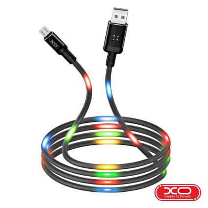 Cabo USB-A micro USB 2.1A 1M LEDS Coloridos 