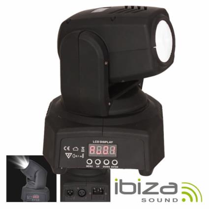 Moving Head Mini 1 Led Cree Branco 10w Foco Dmx Mic Ibiza