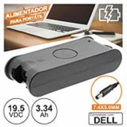 Alimentador P/ Dell 19.5v 3.34a 65w 7.4x5.0mm