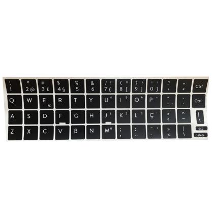 Autocolante Para Teclado Em Português Preto