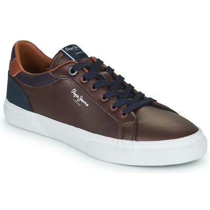 Pepe jeans  Sapatilhas KENTON COURT  Castanho Disponível em tamanho para homem. 41,42,43,44,45,46.Homem > Sapatos > Tenis