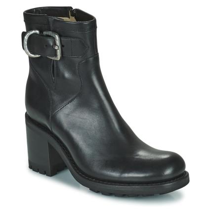 Freelance  Botins JUSTY 7 SMALL GERO BUCKLE  Preto Disponível em tamanho para senhora. 37,38,39,40.Mulher > Sapatos > Botins